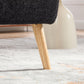 24.4" Wide Modern Upholstered Armless Chair