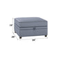 Bois II - Ottoman With Storage - Gray Velvet