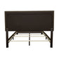 Charcoal Queen Bed with Nailhead Trim