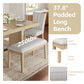 TOPMAX Farmhouse 76.0inch Extendable Wood Dining Table Set for 6