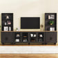 ON-Trend Farmhouse TV Stand with Solid Wood Gourd-Shaped Legs