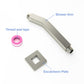 Brushed Nickel Shower Arm with Flange