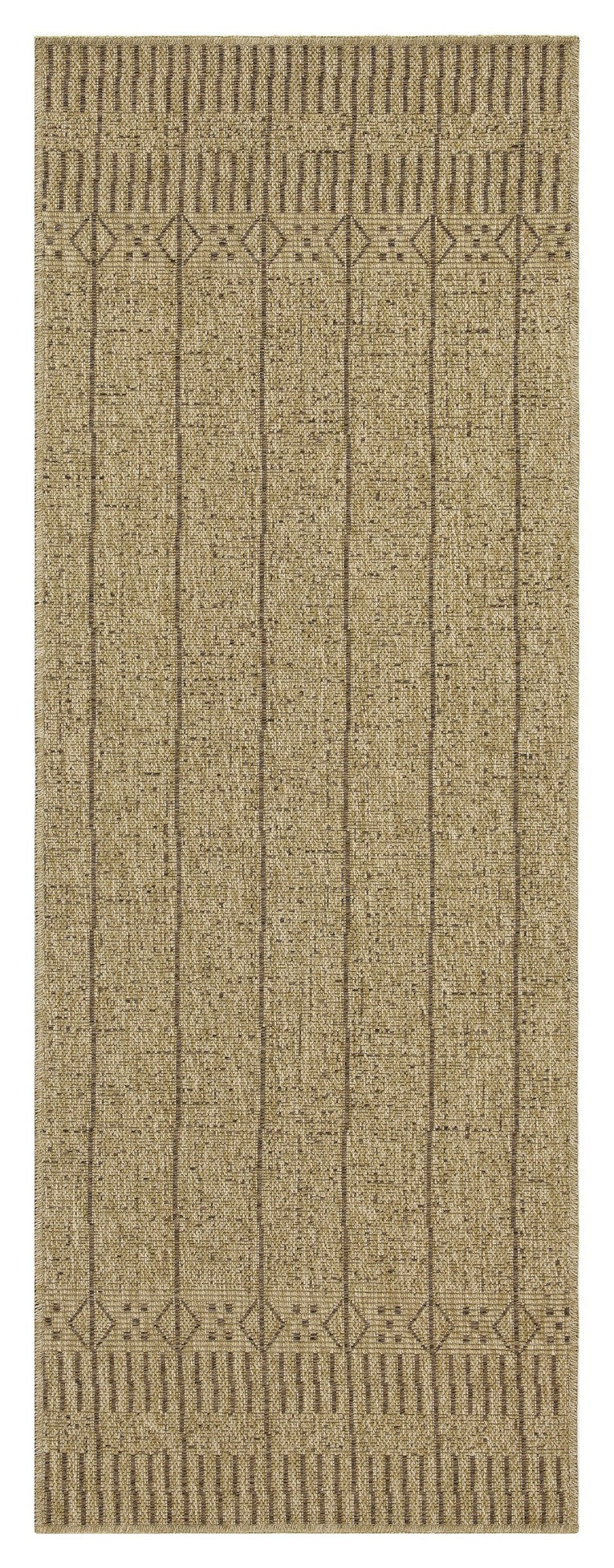 Earth GC_NTL1009 Jute/Mocha 5 ft. 3 in. x 7 ft. 3 in. Indoor/Outdoor Area Rug