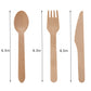 Wooden Compostable Utensils Set - 300 Pieces