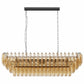 54" Black Rectangular Chandelier