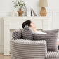 55'' Corduroy Foam Single Swivel Chair