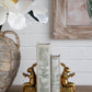 3.9x2.8x6.9" Sitting Rabbit Bookends With Antique Finish
