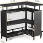 36” x 48” L-Shaped Home Bar Unit with Footrest