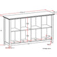 Amherst 57 Inch Wide Solid Wood 8 Cube Storage Sofa Table