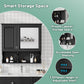 30 Inch Mirror Medicine Cabinet with Open Shelves
