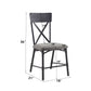 Edina - Side Chair (Set of 2) - Gray Fabric, Oak & Sandy Black