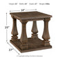 Johnelle - Rectangular End Table - Gray