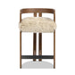 Millwick 26.5" Low Back Genuine Fur Stool
