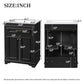 24" Bathroom Vanity with Integrated Ceramic Sink