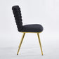 Modern Chair Set of 2 with Golden Color Iron Tube Legs