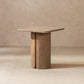 Sonoma 22" Square Pedestal Side Table - Rustic Greige