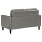 Ruth Upholstered Track Arm Loveseat Grey - view 7
