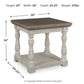Havalance - Rectangular End Table - Gray / White