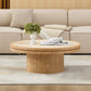 35.43 Inch Round Coffee Table with Sintered Stone Top