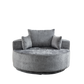 55''L Polyester Foam Single Swivel Chair