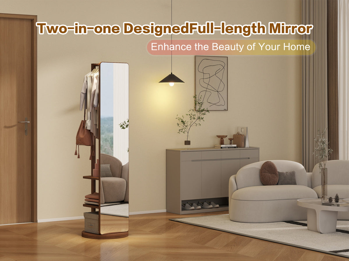 360° Rotating Multifunctional Full Length Mirror
