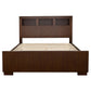 Ardino Cappuccino California King Bed with Bookcase Headboard