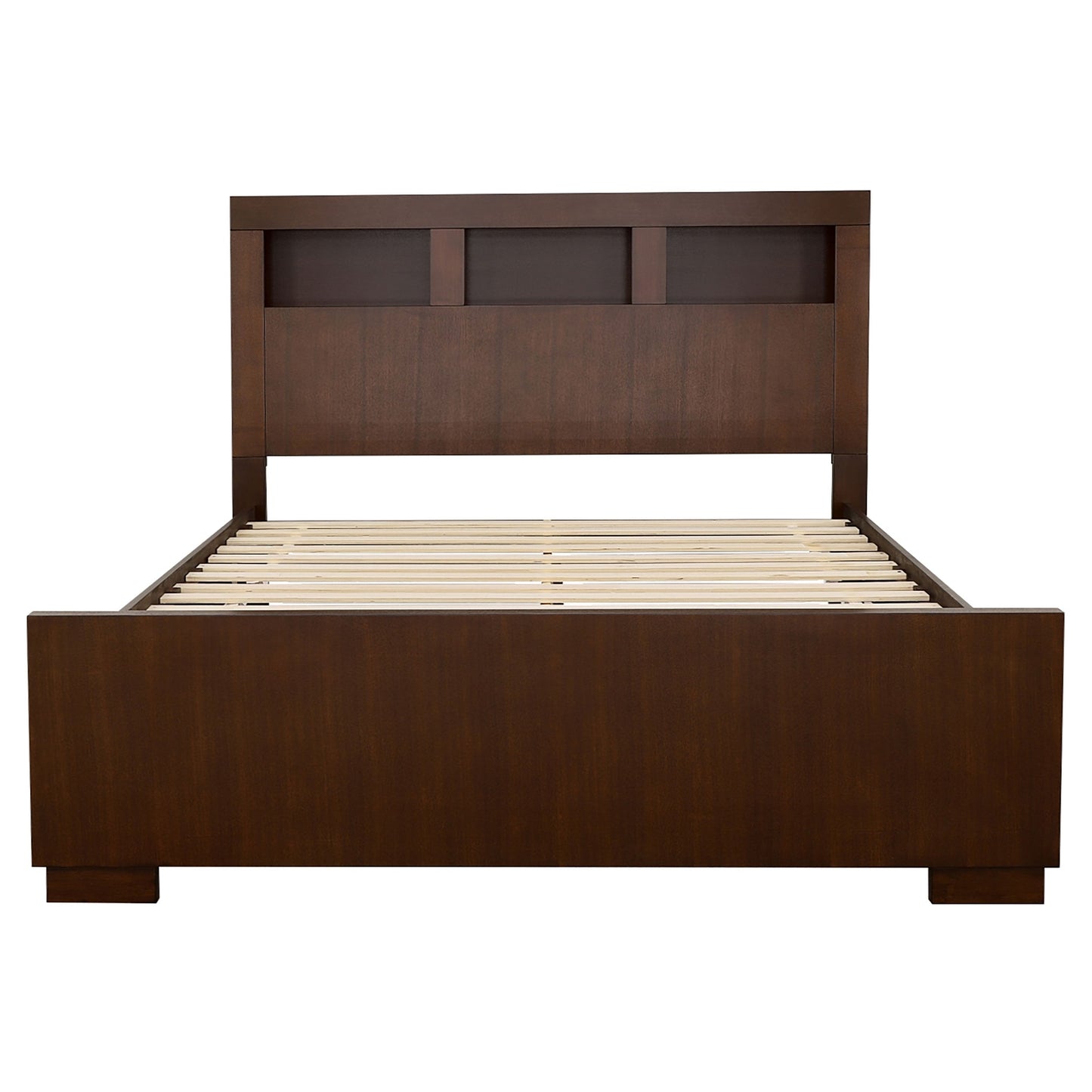 Ardino Cappuccino California King Bed with Bookcase Headboard