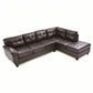 Gallant G905B-SC Sectional Without Ottoman - Cappuccino