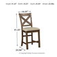 Moriville - Upholstered Barstool (Set of 2) - Beige