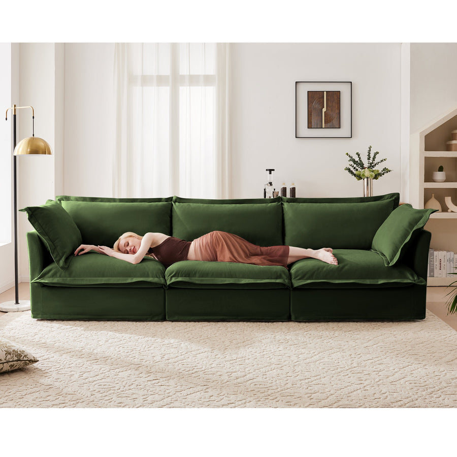 Modern 3 Seater Slipcovered Sofa