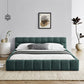 Queen Size Upholstered Bed Frame with Thick Fabric