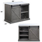 Gauri - Kitchen Island - Marble Top Top & Gray Oak