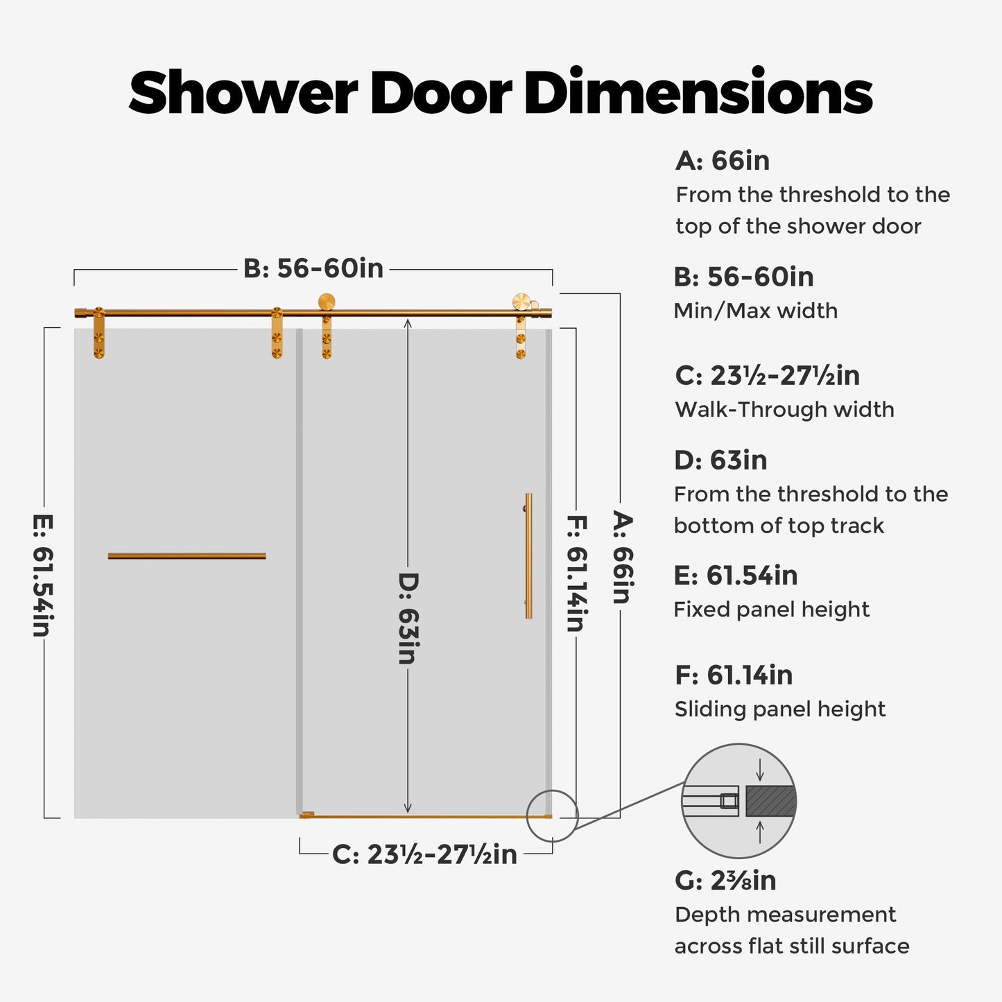 Frameless Single Sliding Shower Doors