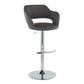 Contemporary Adjustable Barstool with Swivel