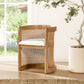 Lilith Curved Rattan Upholstered Dining Chair