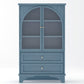 52.17"H Glass Door Display Case Storage Cabinet