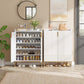 29.52 Inches White Shoe Cabinet