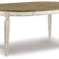 Realyn - Oval Dining Room Extension Table - Chipped White