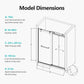 Frameless Double Sliding Soft-Close Shower Door in Brushed