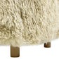Enchante 24.5" New Zealand Sheepskin Rectangular Accent Ottoman