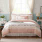 9 Piece Cotton Percale Comforter Set Blush