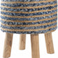 Fermont Hand Crafted Denim Jute Ottoman