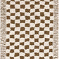 Leryn Brown Checkered Plush Rug
