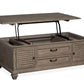 Lancaster - Lift Top Storage Cocktail Table (With Casters) - Dove Tail Gray