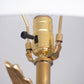 D16x31' Leaf Lamp with Marble Base Gold