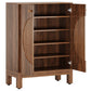 28.74" Farmhouse Brown Shoe Cabinet