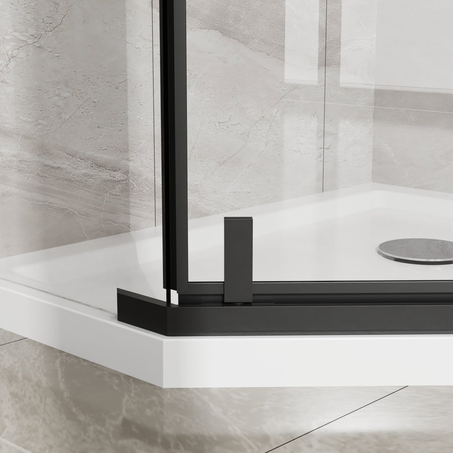 Goodyo Neo-Angle Frameless Shower Door