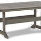 Visola - RECT Dining Table w/Umb OPT - Gray