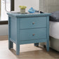 Teal Elegance Nightstand With Drawers