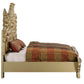 Seville - Eastern King Bed - Synthetic Leather & Gold